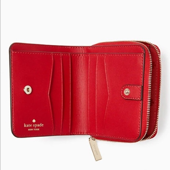 Kate Spade Love Heart Pop Printed Boxed Small Zip Wallet Red - Picture 2 of 10